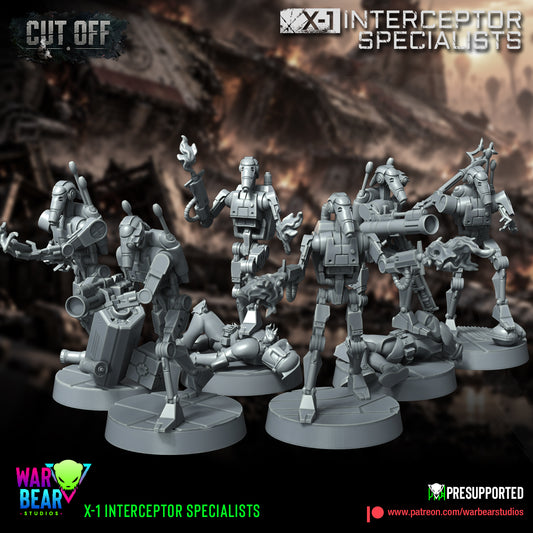 6 x X1 Droid Interceptor Specialists star wars legion rpg shatterpoint warbear