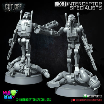 6 x X1 Droid Interceptor Specialists star wars legion rpg shatterpoint warbear