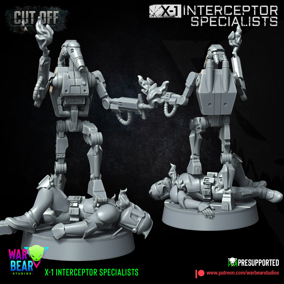 6 x X1 Droid Interceptor Specialists star wars legion rpg shatterpoint warbear