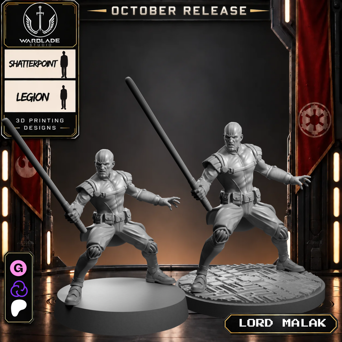 Warblade October 2026 collection - StarWars legion shatterpoint RPG compatible