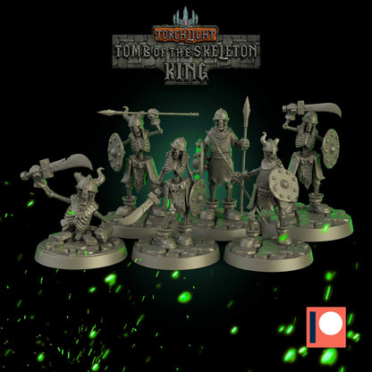 D&D Fantasy RPG gaming set - Torchlight studio miniatures Tomb of the Skeleton King