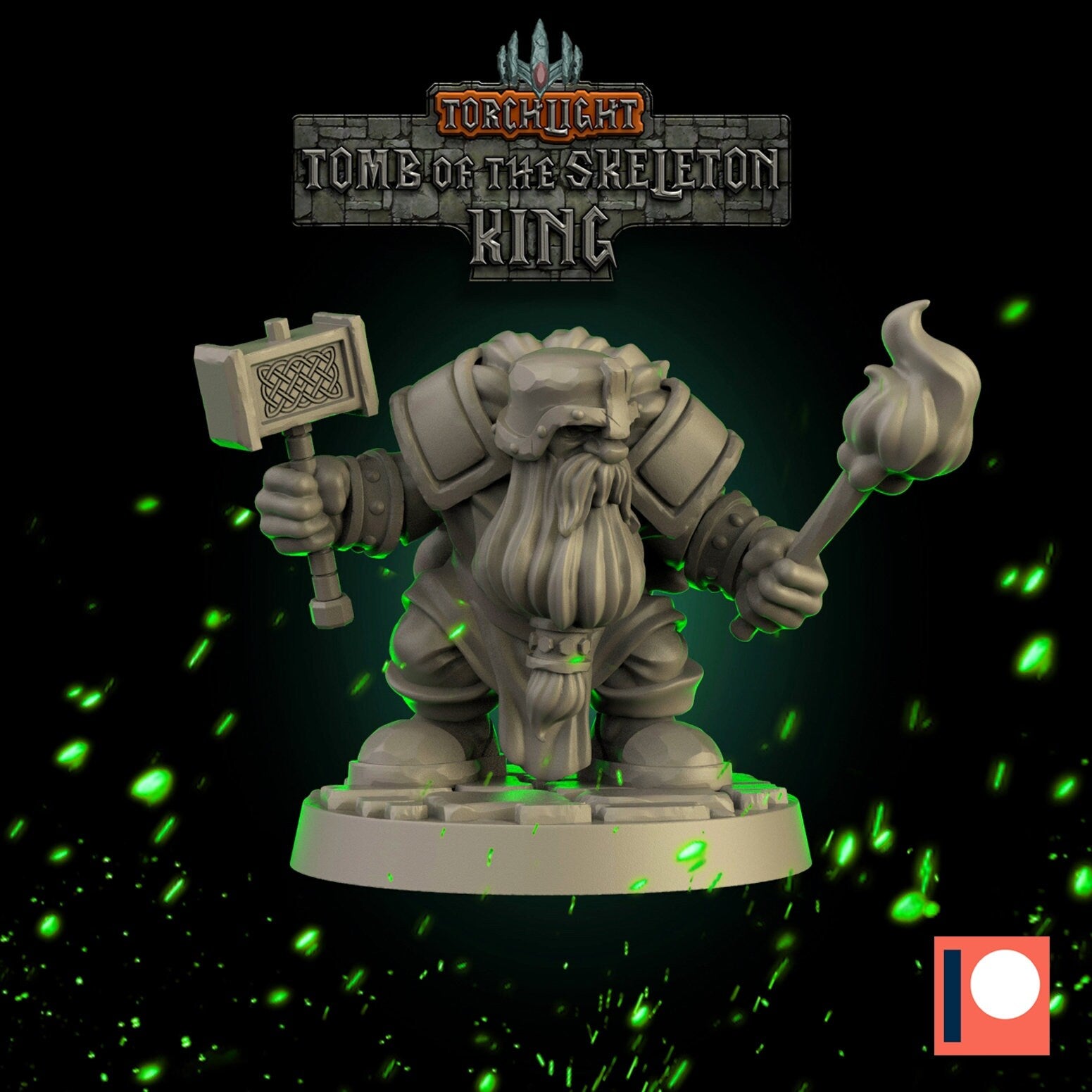 D&D Fantasy RPG gaming set - Torchlight studio miniatures Tomb of the Skeleton King