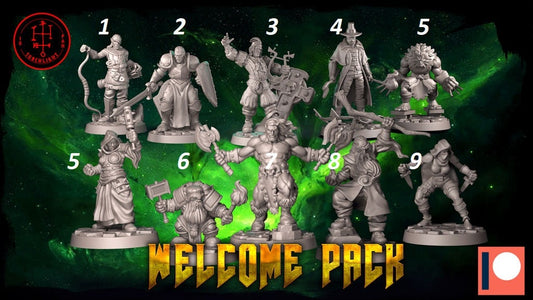 D&D Characters Fantasy RPG gaming - Torchlight studio miniatures Dungeons and Dragons