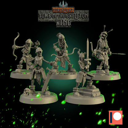 D&D Fantasy RPG gaming set - Torchlight studio miniatures Tomb of the Skeleton King