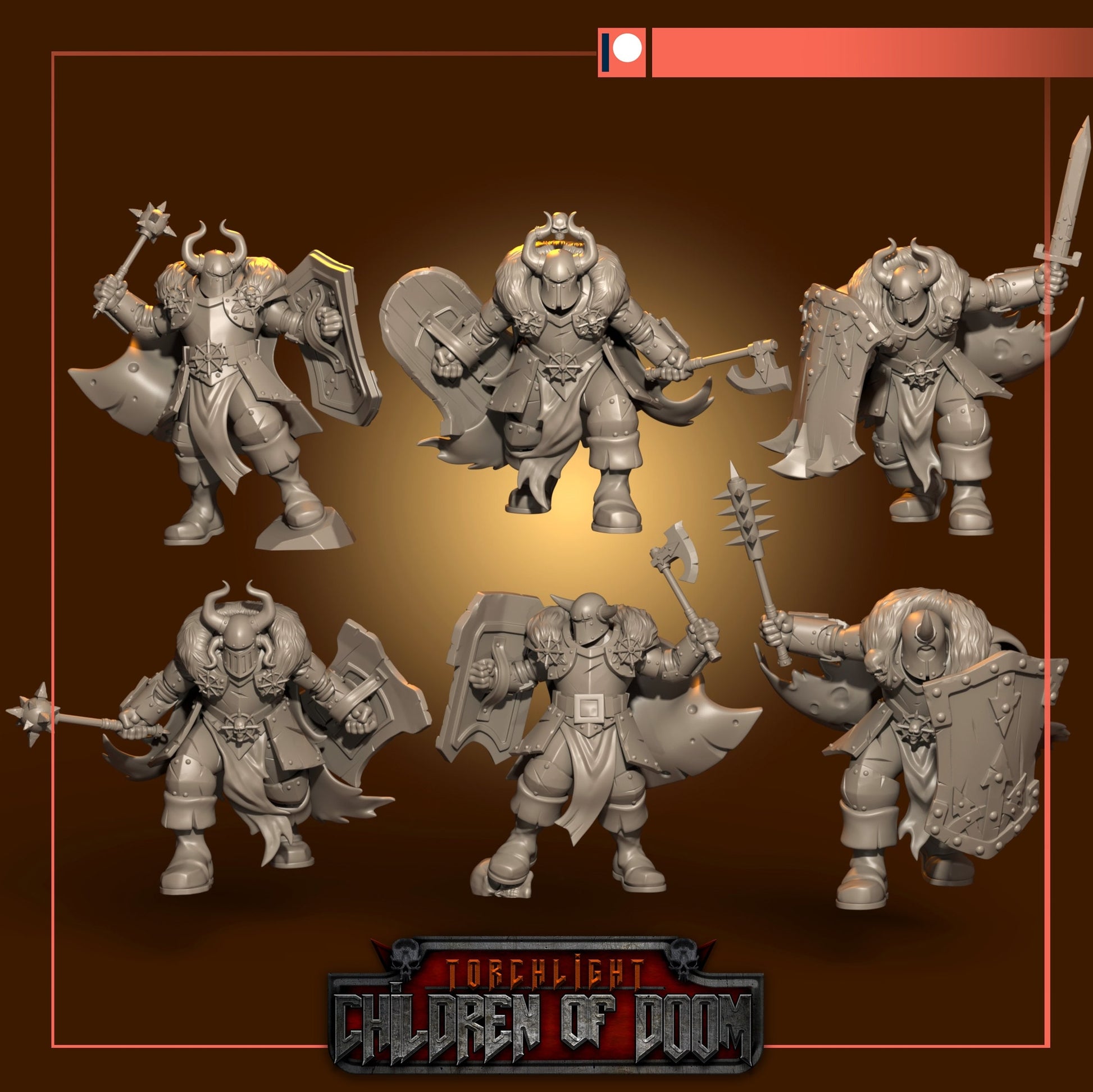 Chaos warriors - Torchlight studio miniatures Children of doom