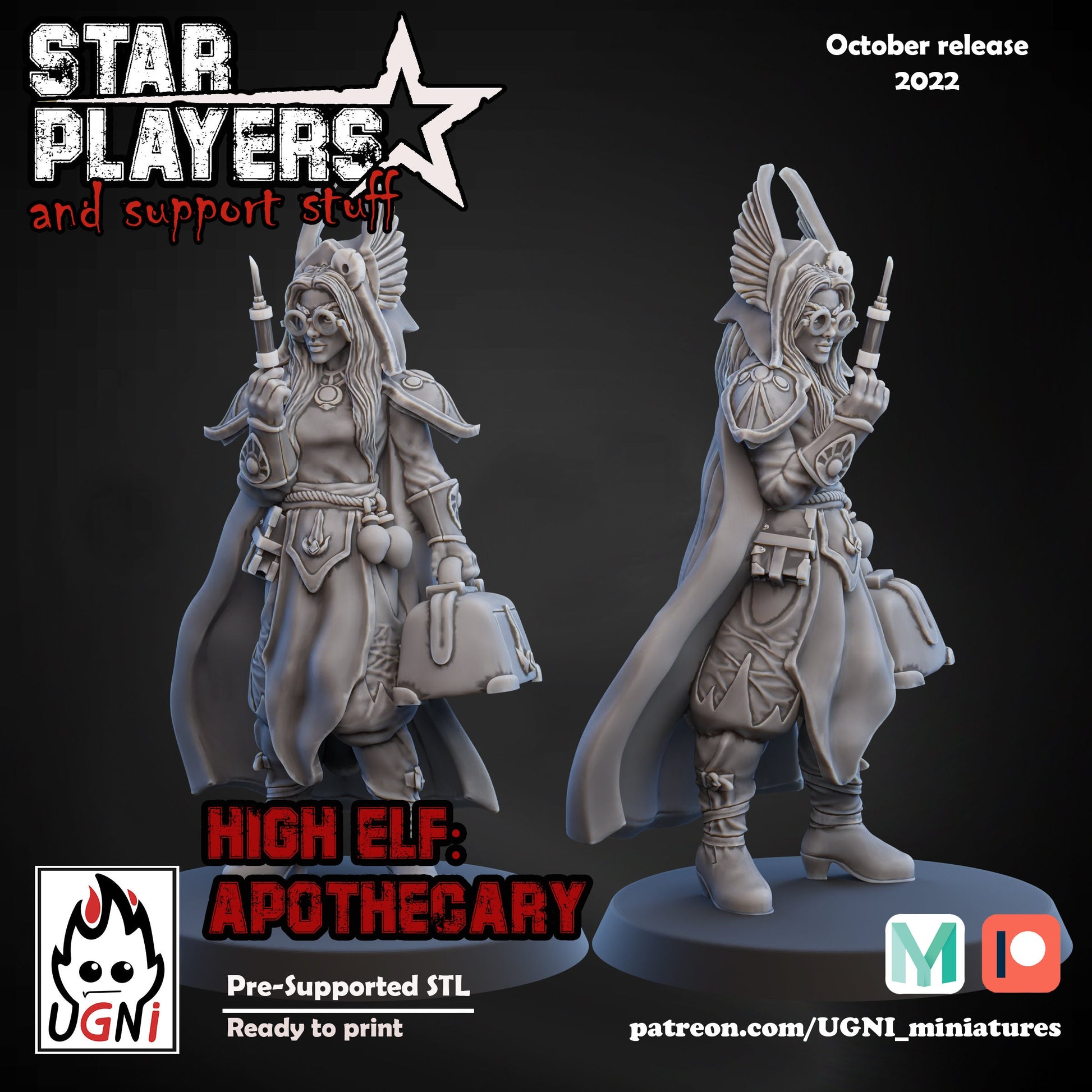 Elf Apothecary Fantasy Football Star Player by Ugni