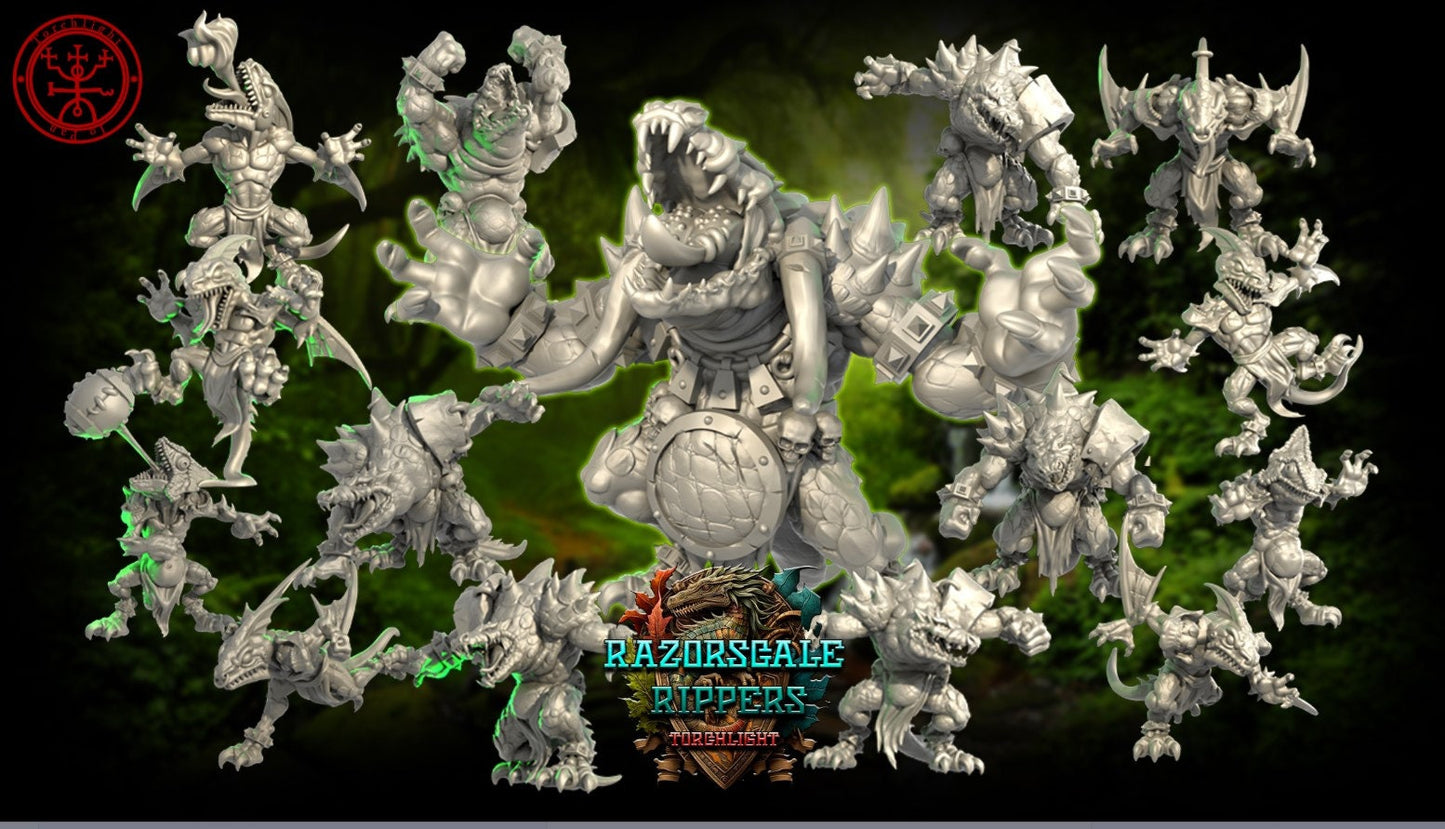 Lizardmen Razorscale Rippers Fantasy Football team - Torchlight TLM