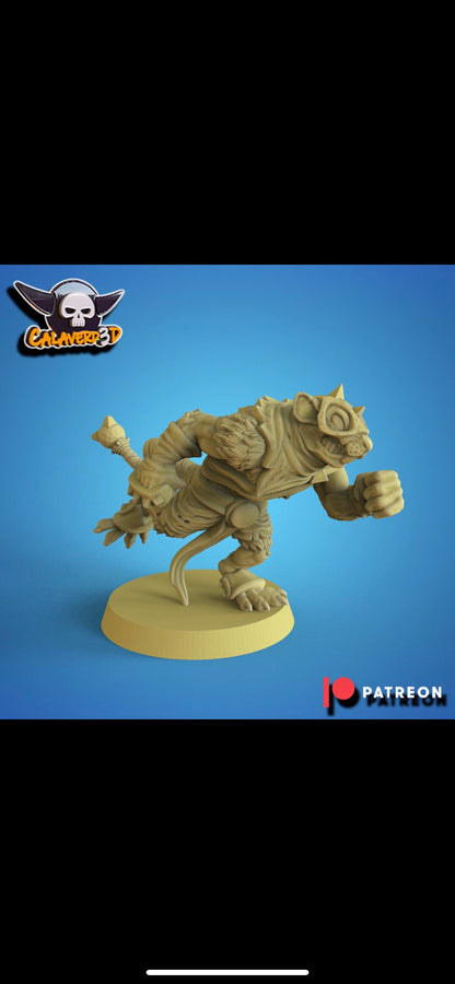 Classic Rats guardians of the Sewer Fantasy Football Team - Calaverd3D March 23 release with mutations