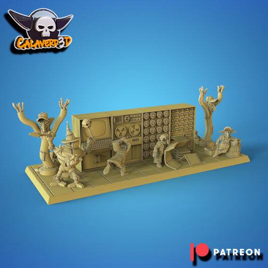 Botlings Coaching staff diorama Fantasy football - Calaverd3D Technical Team