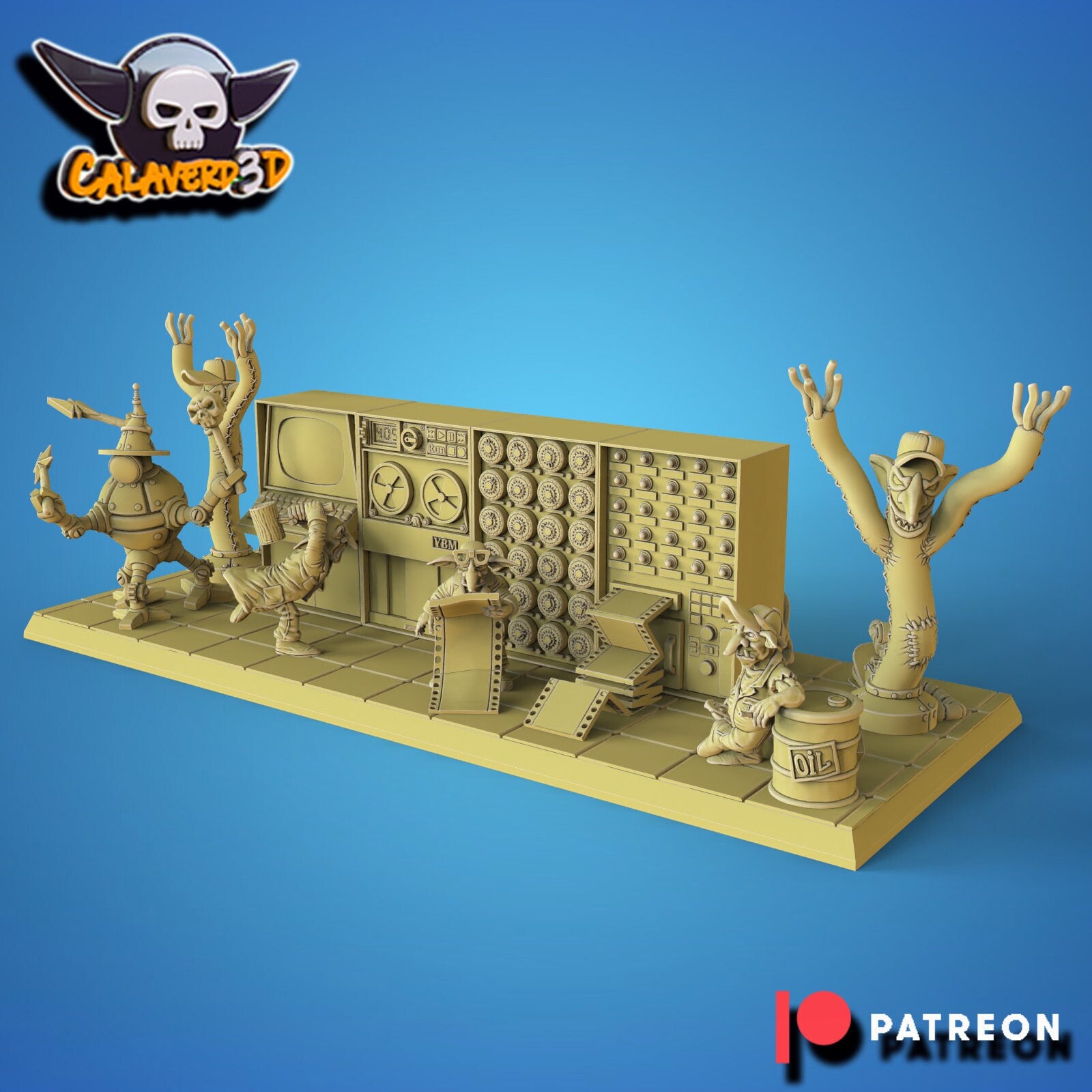 Botlings Coaching staff diorama Fantasy football - Calaverd3D Technical Team