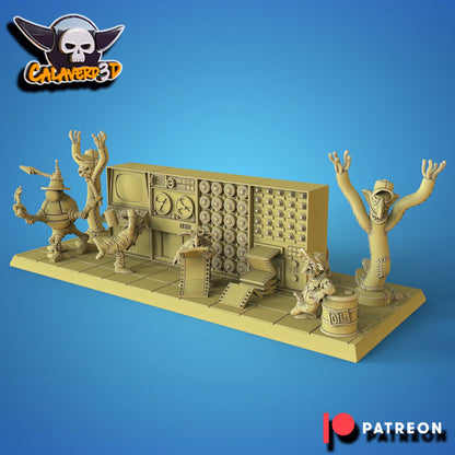 Botlings Coaching staff diorama Fantasy football - Calaverd3D Technical Team