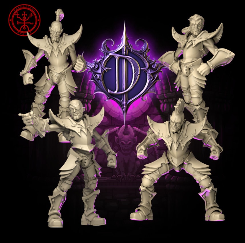 Dark Elves / Elf 'The Dark Daggers' Fantasy Football team - Torchlight TLM