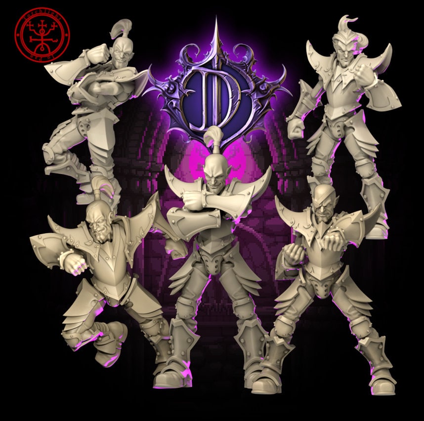 Dark Elves / Elf 'The Dark Daggers' Fantasy Football team - Torchlight TLM