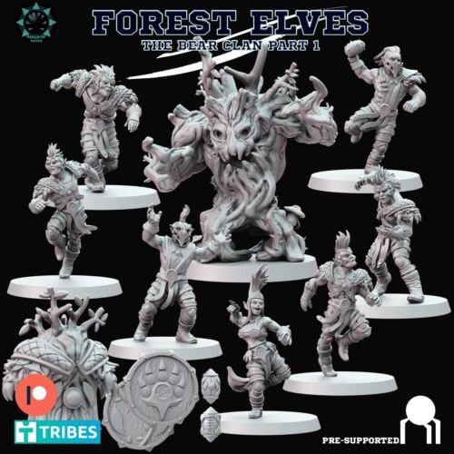 Wood Elves ‘The Bear Clan’ Fantasy Football Team - Realm Of Paths -Forest Elves