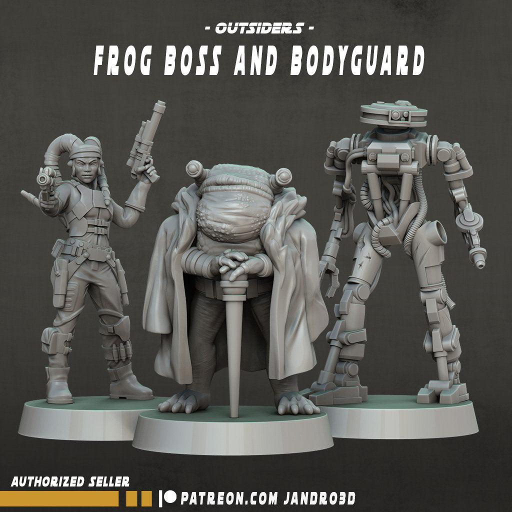 Outsiders Frog Boss & Bodyguard - Star Wars Legion / Shatterpoint compatible