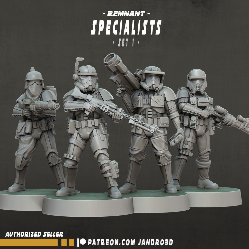 4/8 Remnant Specialists Troopers -Star Wars Legion compatible Jandro3D