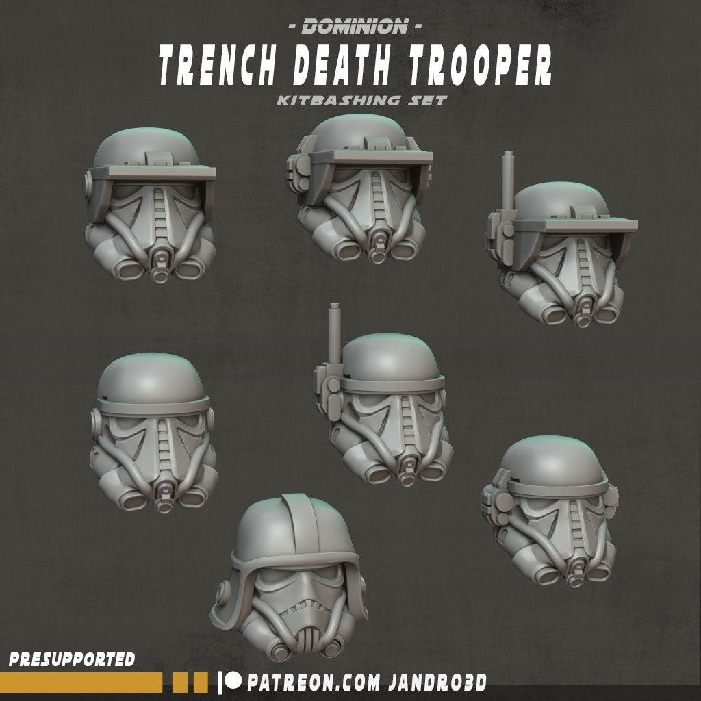 6 x Kitbash Trench Death Troopers - Dominion - Star Wars Legion compatible Jandro3D