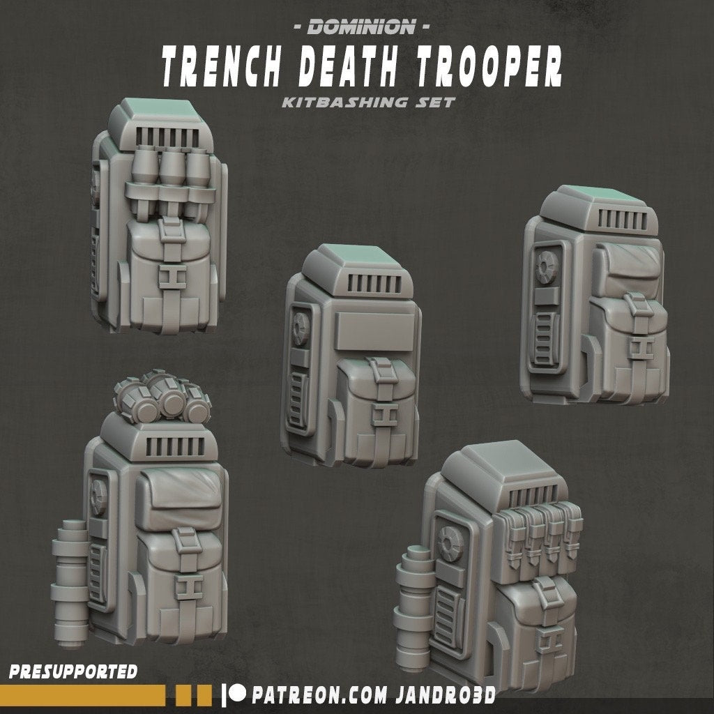 6 x Kitbash Trench Death Troopers - Dominion - Star Wars Legion compatible Jandro3D