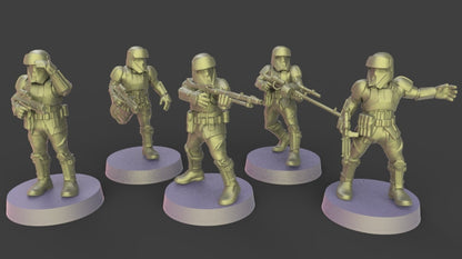 5 x Beach Troopers proxy - Star Wars Legion Shatterpoint compatible Warblade