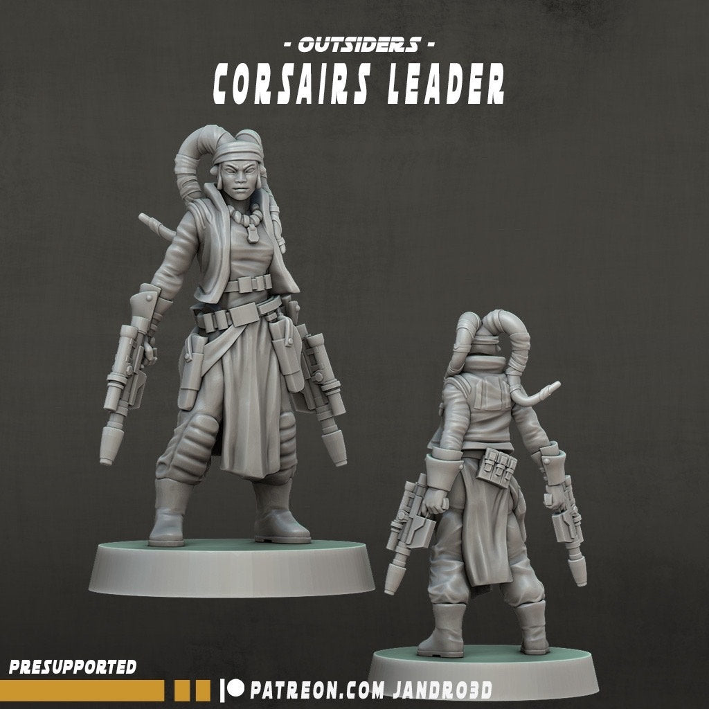 Twi'lek Corsair leader proxy - Star Wars Legion Shatterpoint compatible Jandro