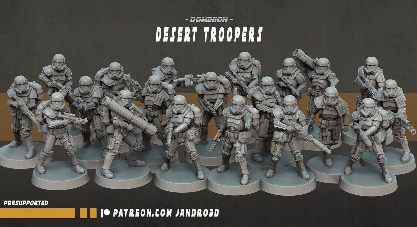 Remnant E-11 Blaster / Specialist Desert Troopers -Star Wars Legion compatible Jandro3D