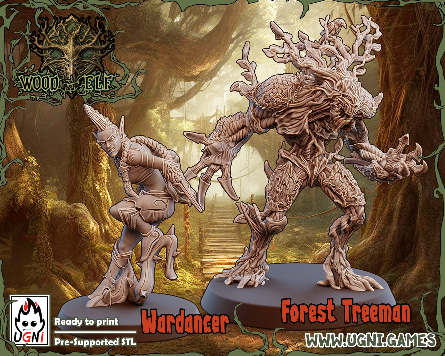 Woodelf Fantasy Football Team - UGNI Woodelves Tree Dryads