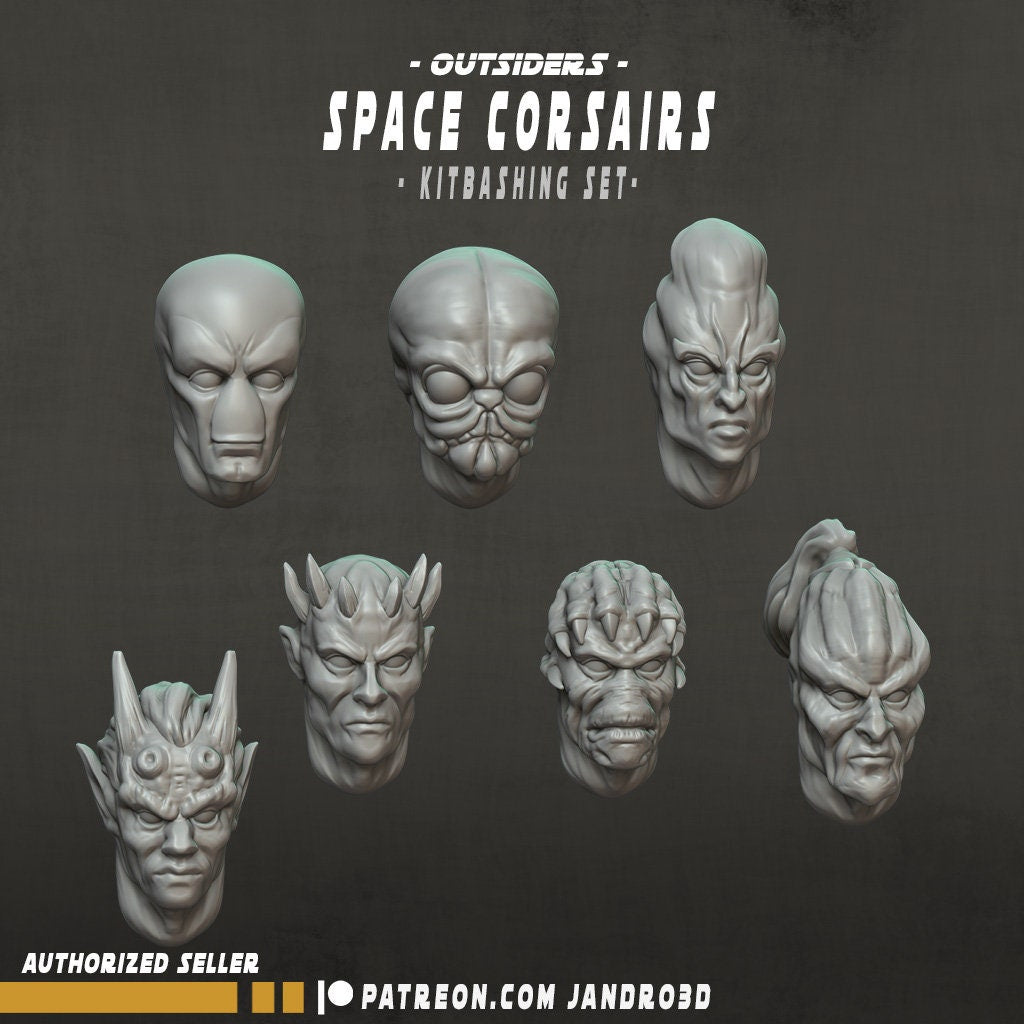 7 x Outsiders Space Corsairs Star Wars Legion compatible Jandro3D