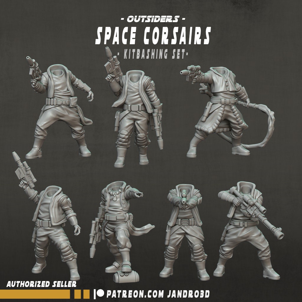 7 x Outsiders Space Corsairs Star Wars Legion compatible Jandro3D