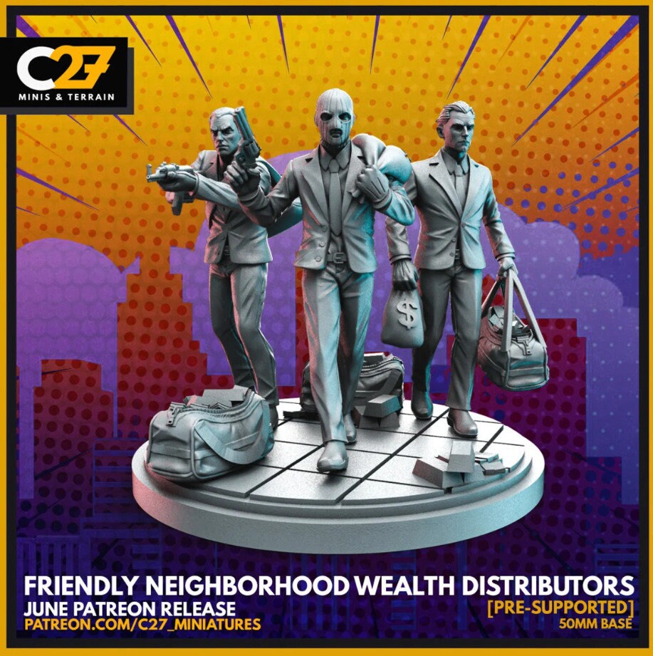 Bank Robbers Superhero Crisis Protocol compatible C27 minis