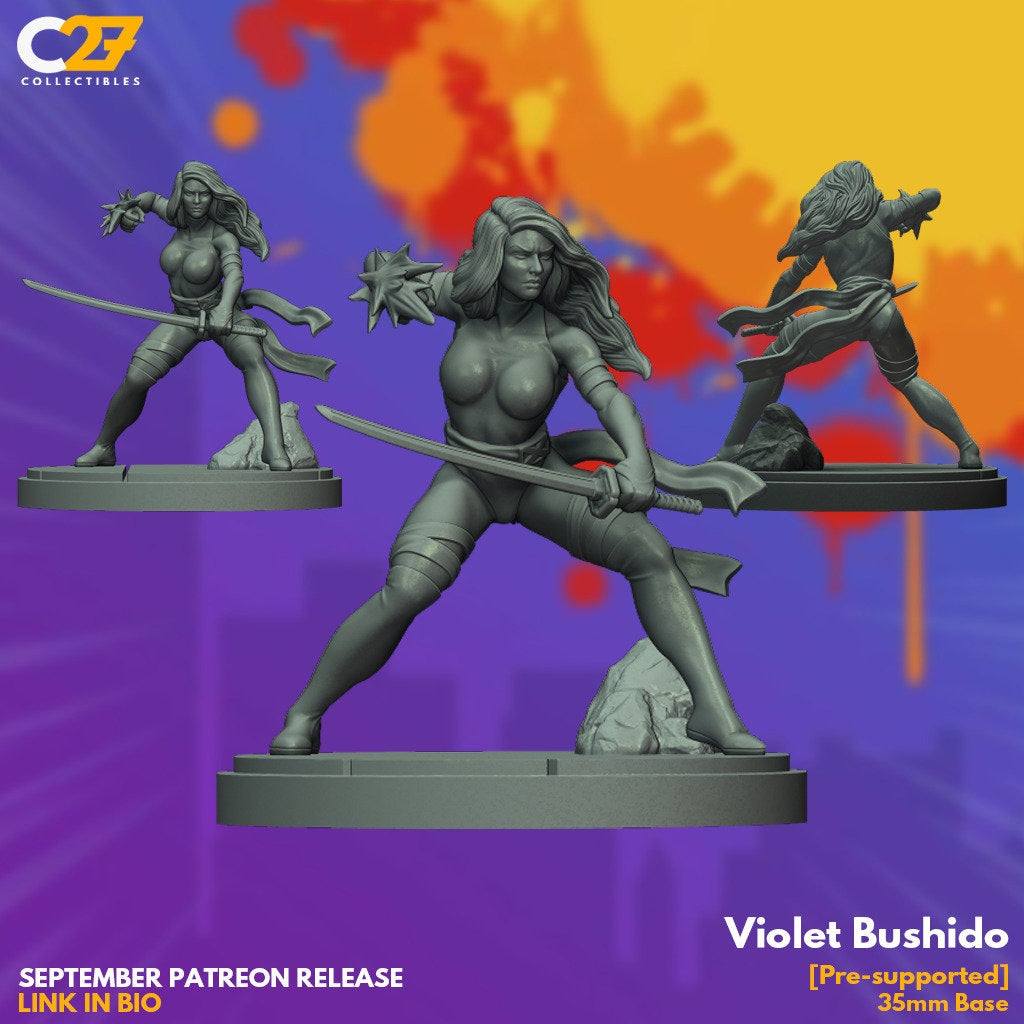 Violet Bushido, Psylocke Proxy Superhero Crisis Protocol compatible C27 minis