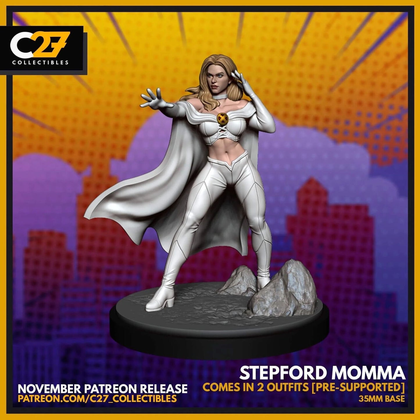 Stepford Momma, Emma Frost Proxy Superhero Crisis Protocol compatible C27 minis