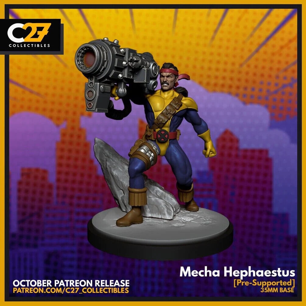 Mecha Hephaestus, Forge Proxy Superhero Crisis Protocol compatible C27 minis