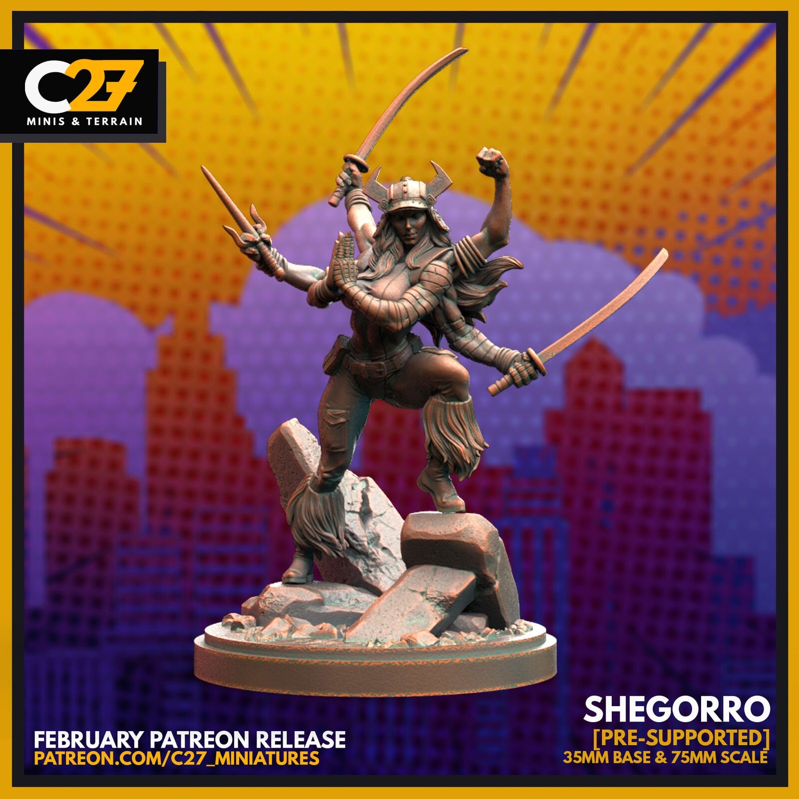 Shegorro, Spiral Proxy Superhero Crisis Protocol compatible C27 minis