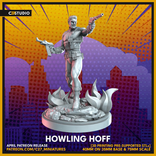 Howling Hoff, Nick Fury Proxy Superhero Crisis Protocol compatible C27 minis