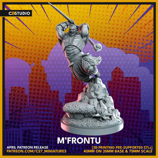 M'Frontu, M'Baku Proxy Superhero Crisis Protocol compatible C27 minis