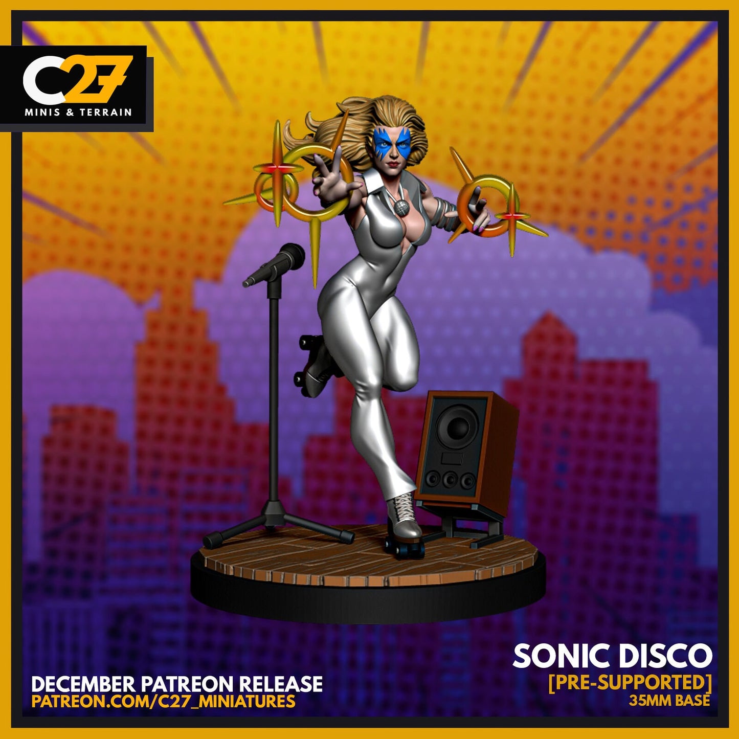 Sonic Disco, Dazzler Proxy Superhero Crisis Protocol compatible C27 minis