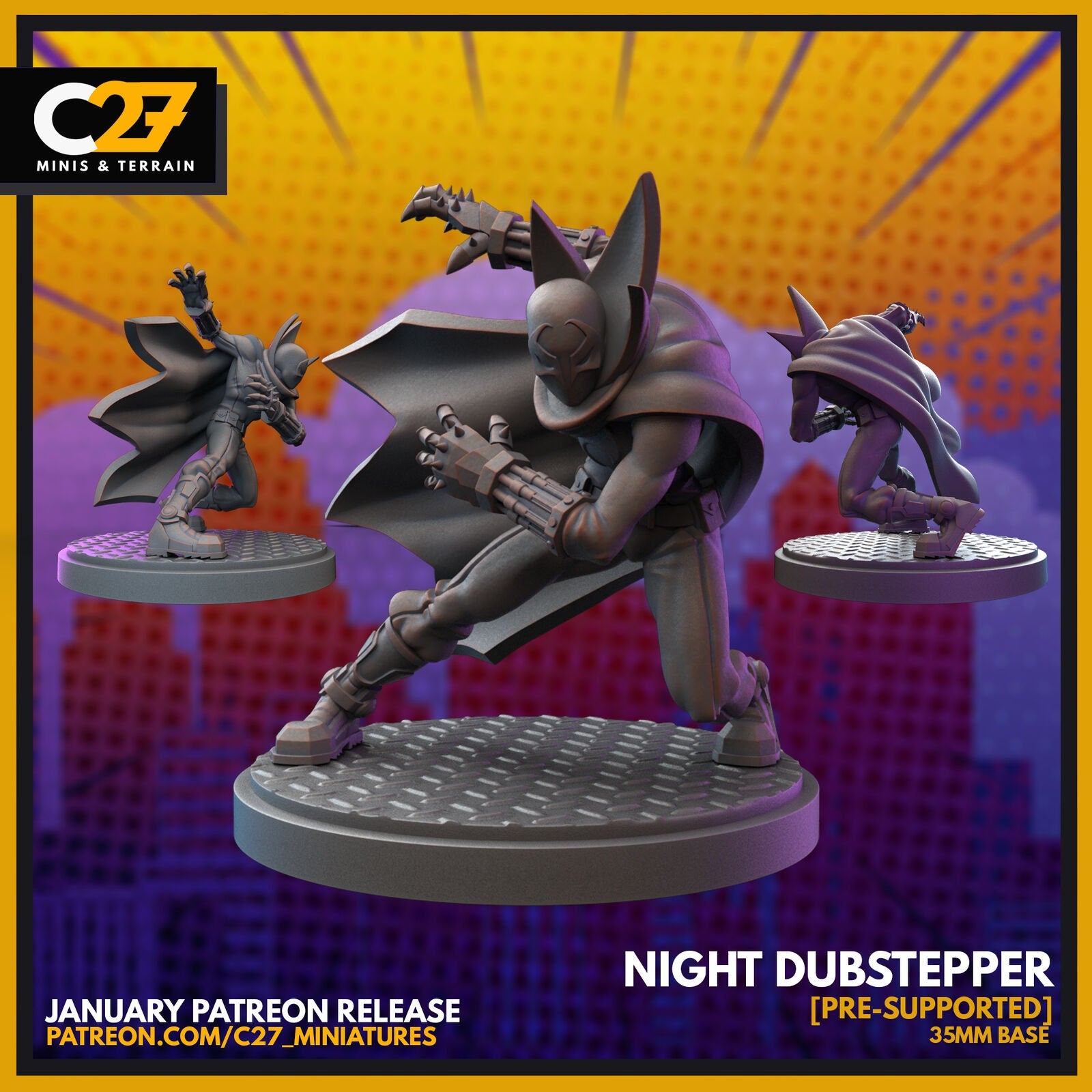 Night Dubstepper, Prowler Proxy Superhero Crisis Protocol compatible C27 Minis