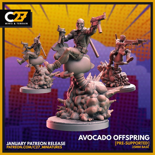 Avacado Offspring, Deadpool Proxy Superhero Crisis Protocol compatible C27 Minis