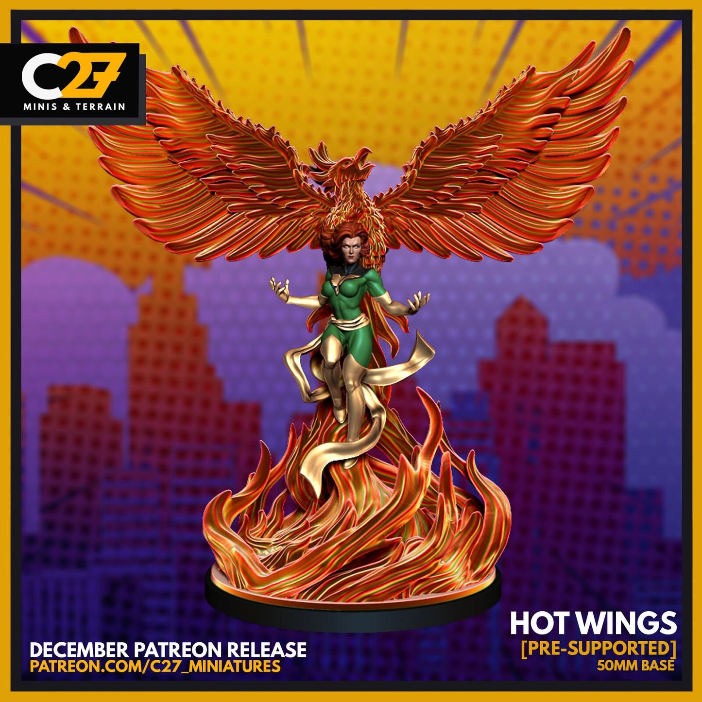 Hot Wings, Dark Phoenix Proxy Superhero Crisis Protocol compatible C27 minis