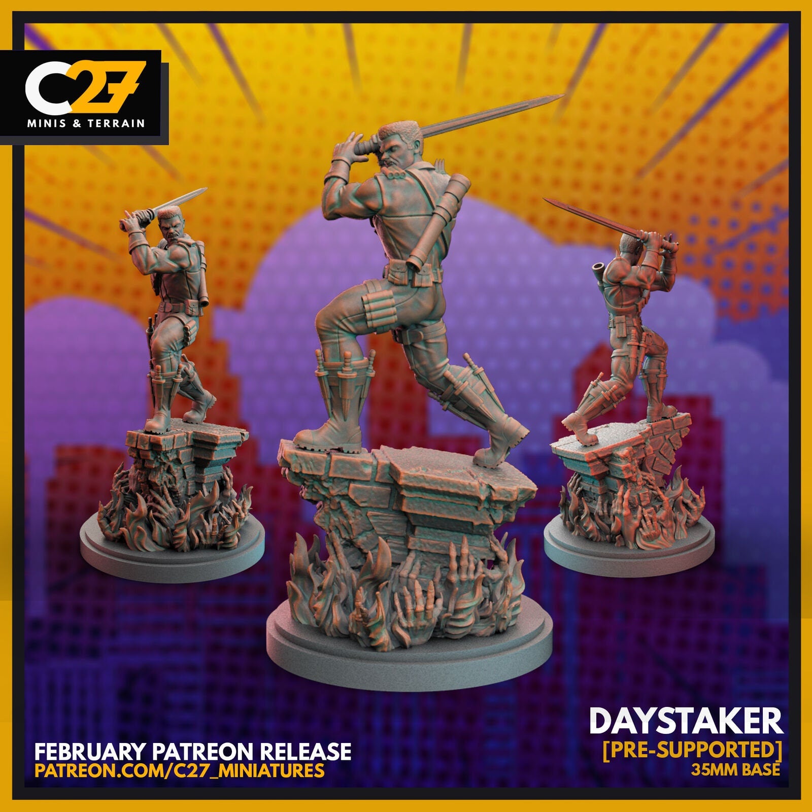 Daystalker, Blade Proxy Superhero Crisis Protocol compatible C27