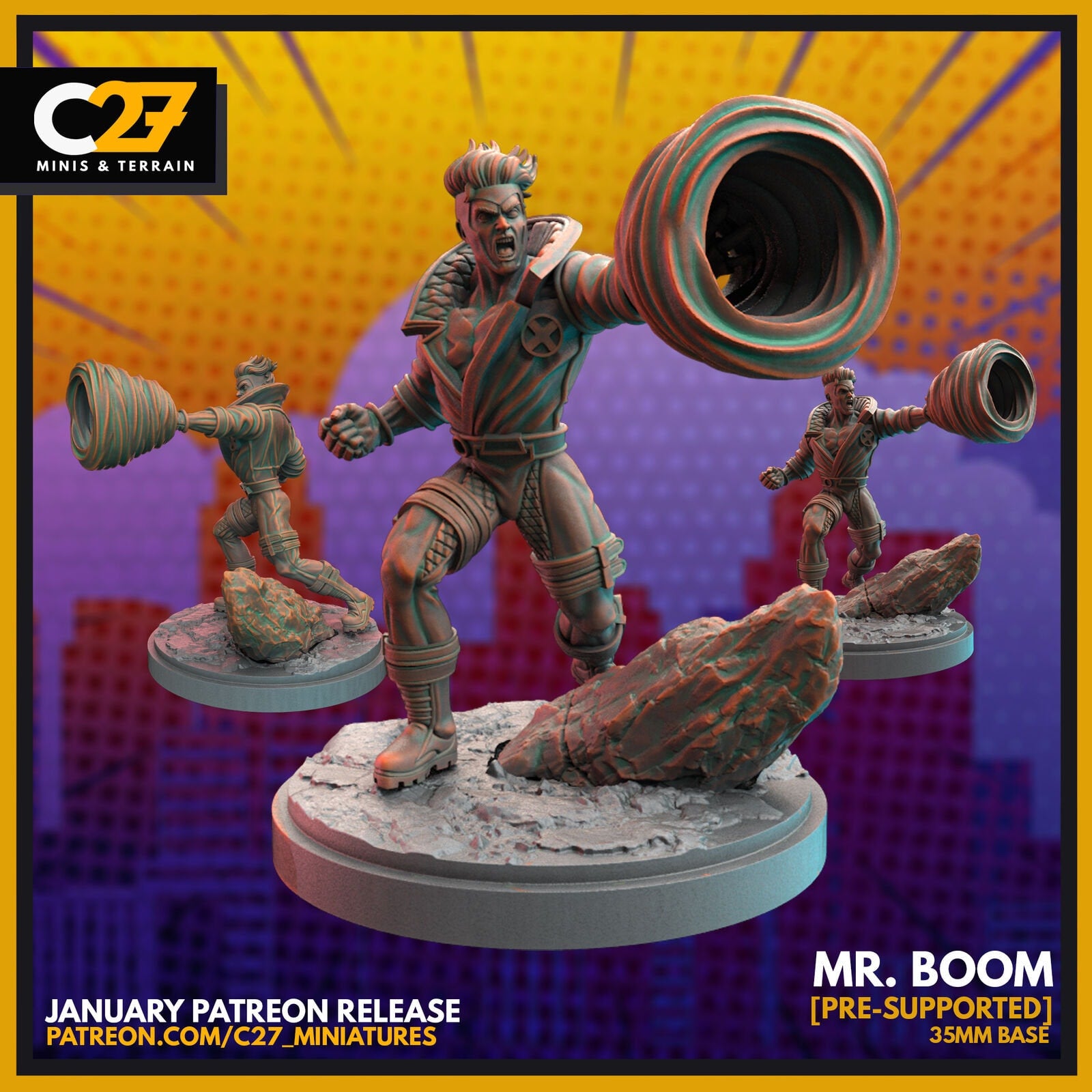 Mr. Boom, Havok Proxy Superhero Crisis Protocol compatible C27 Minis