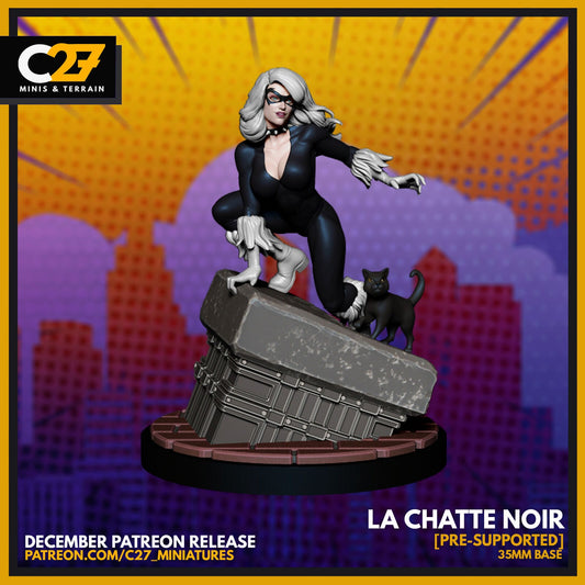 La Chatte Noir, Black Cat Proxy Superhero Crisis Protocol compatible C27 minis