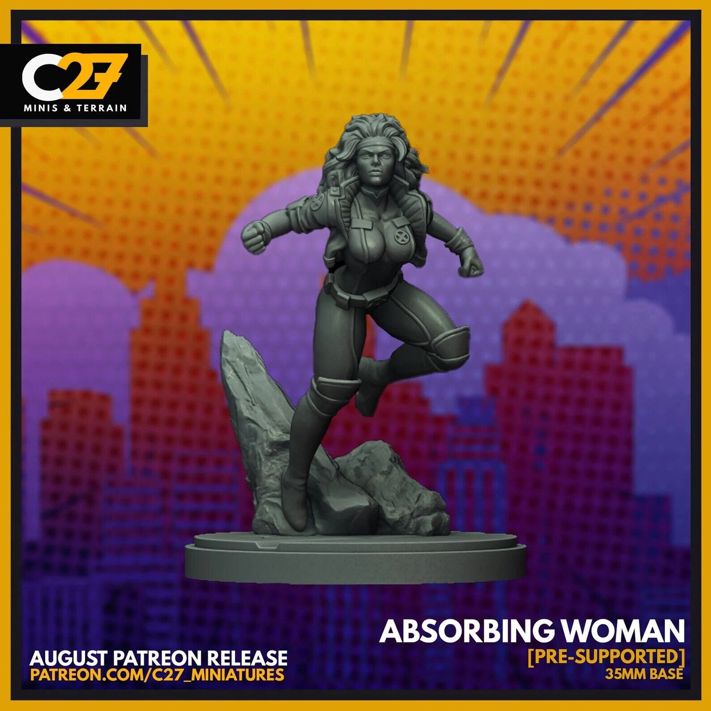 Absorbing Woman, Rogue Proxy Superhero Crisis Protocol compatible C27 minis