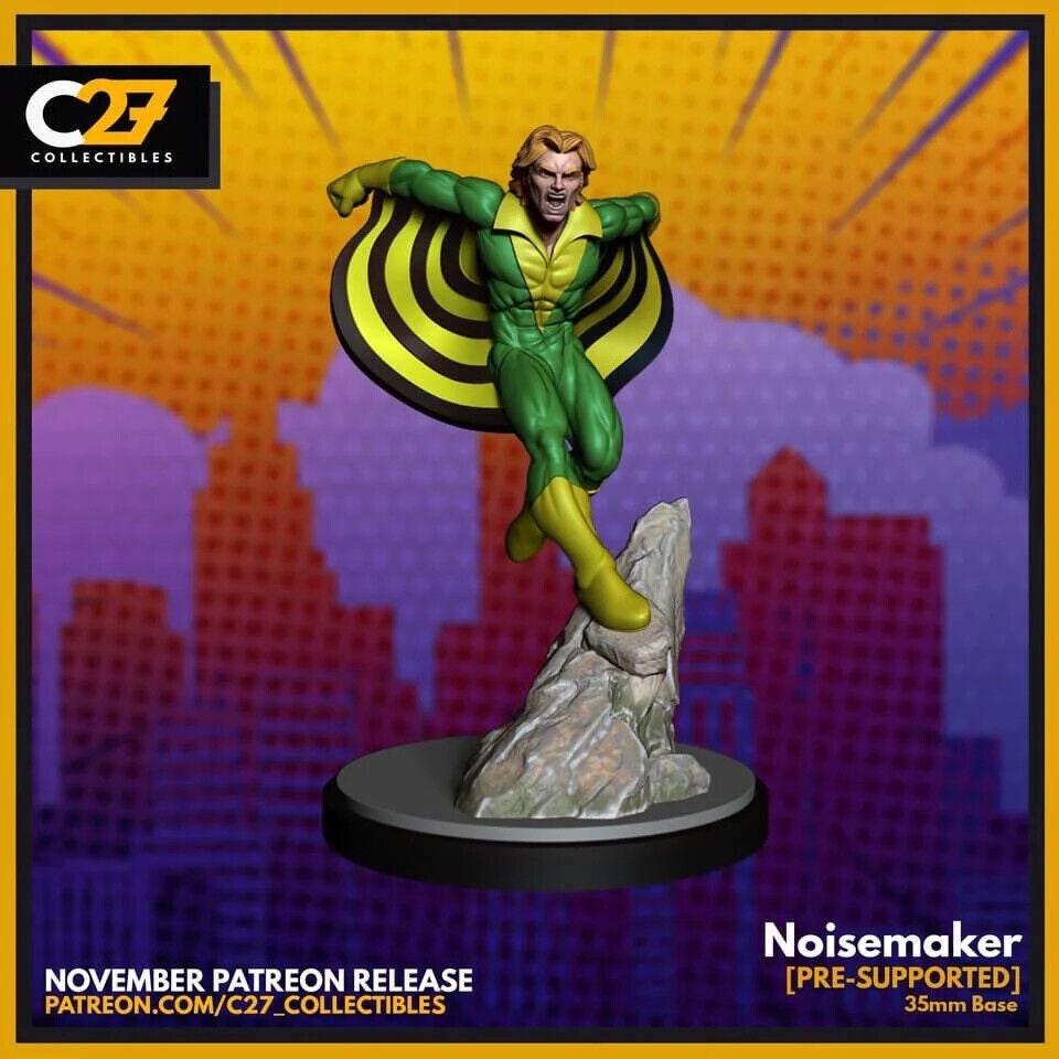 Noisemaker, Banshee Proxy Superhero Crisis Protocol compatible C27 minis