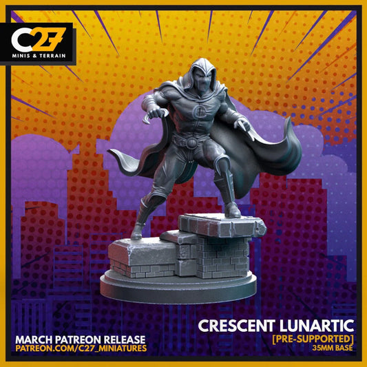 Crescent Lunartic, Moon Knight Proxy Superhero Crisis Protocol compatible C27