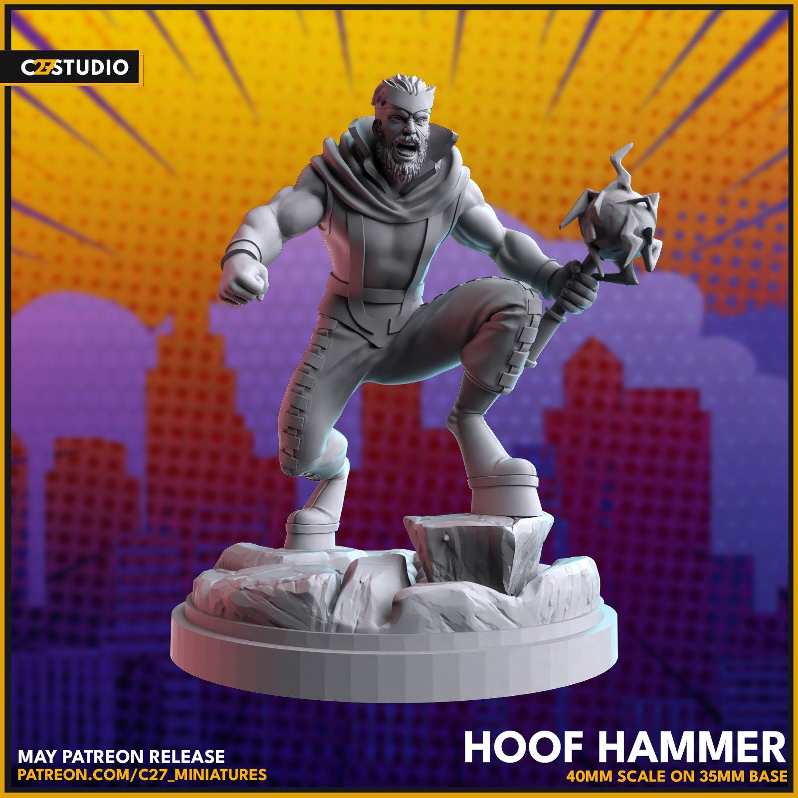 Hoof Hammer - Gorgon Proxy Superhero Crisis Protocol compatible C27