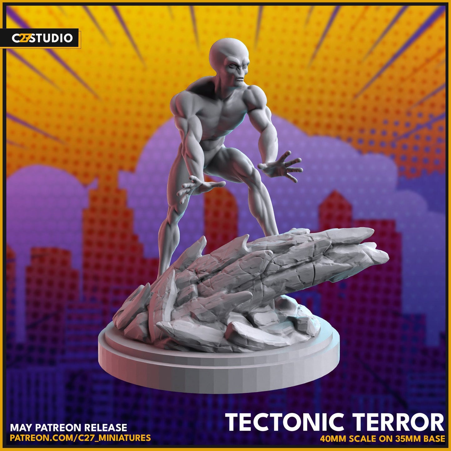 Tectonic Terror - Earthquake Proxy Superhero Crisis Protocol compatible C27