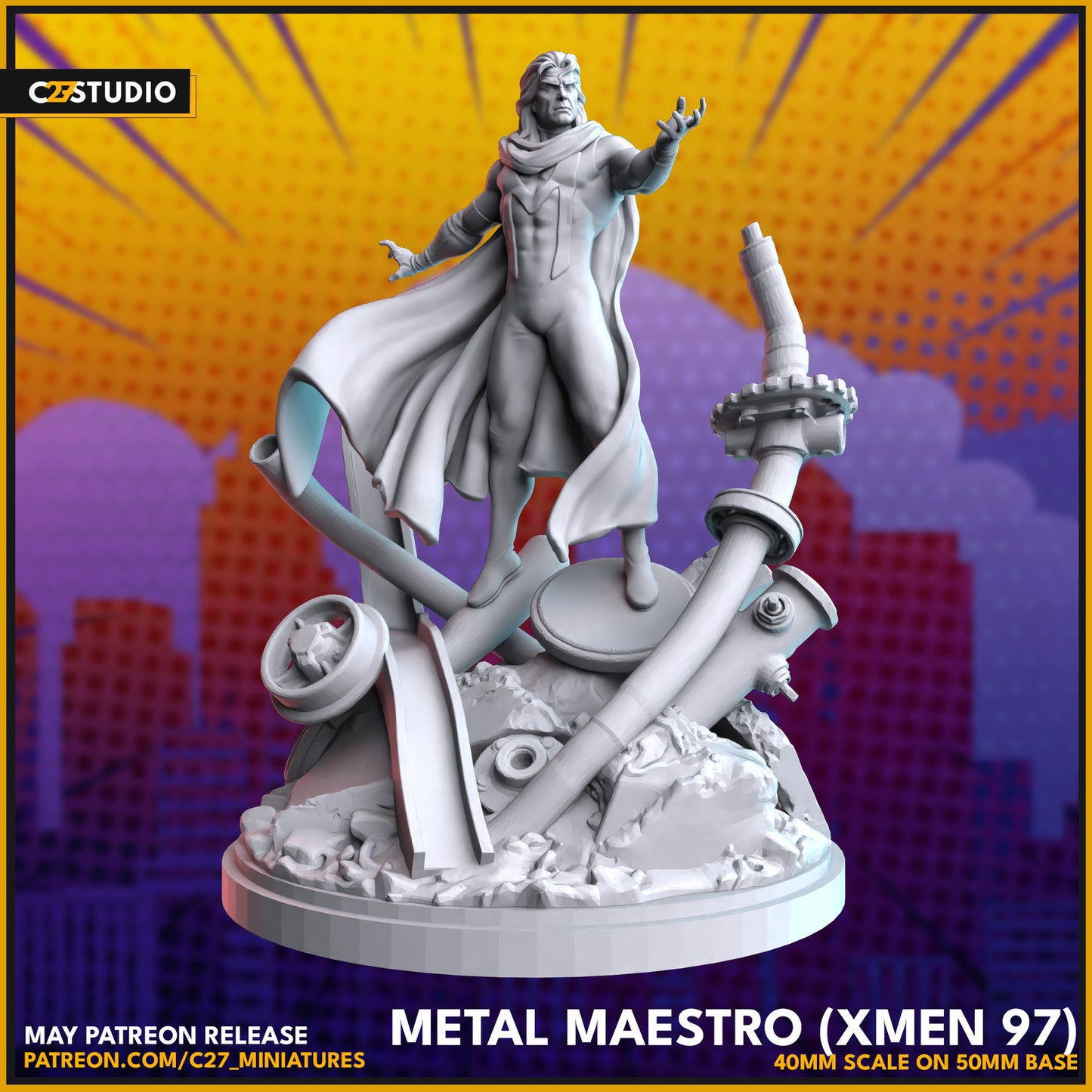 Metal Meastro - Magneto Xmen 97 Proxy Superhero Crisis Protocol compatible C27