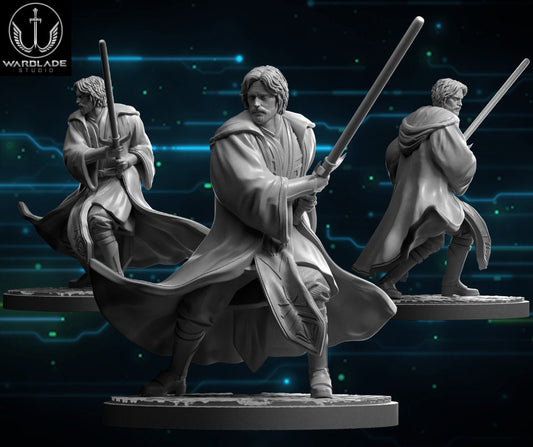 a star wars figurine of two men with swords