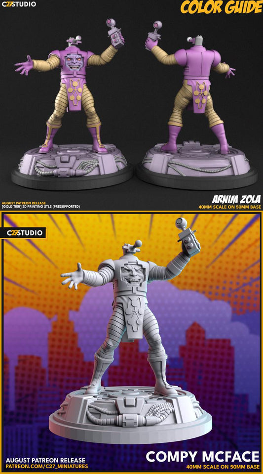 Compy McFace - Arnim Zola Proxy Superhero - Crisis Protocol compatible C27 Minis